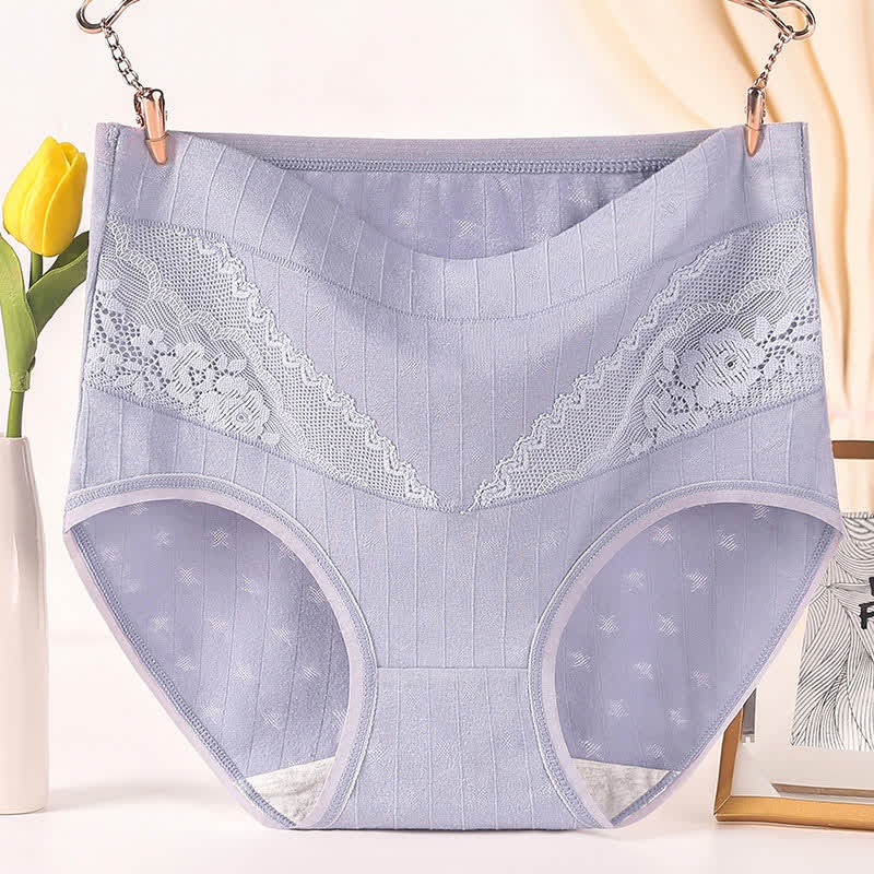 High Rise Cotton Soft Brief(3 Packs) - Light Purple - 6XL - image 6