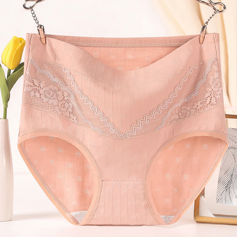 High Rise Cotton Soft Brief(3 Packs) - Pink - 6XL - image 4