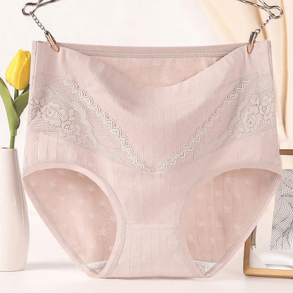 Plus Size High Rise Cotton Soft Brief(3 Packs)