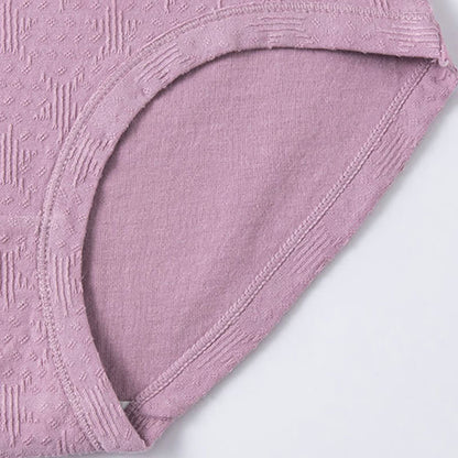 Solid Color Simple High Waist Cotton Brief(3 Packs)