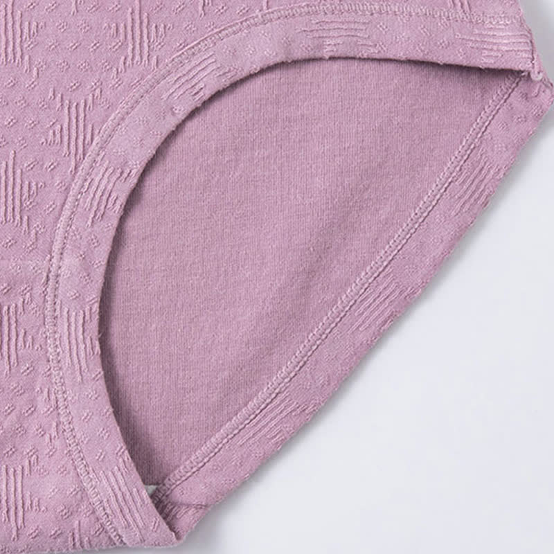 Solid Color Simple High Waist Cotton Brief(3 Packs) - image 7
