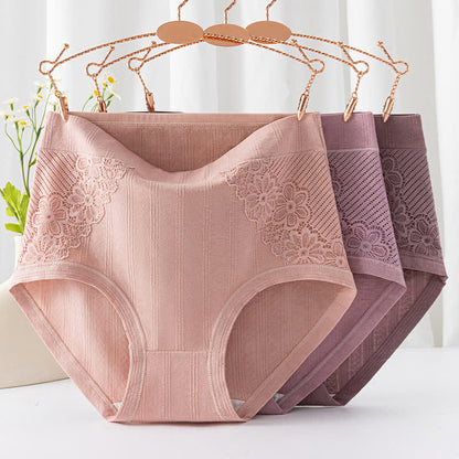 Cotton Floral Lace Brief(3 Packs) - image 0