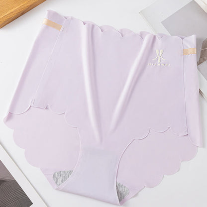 High Waist Seamless Ice Silk Panty(3 Packs) - Purple - 3XL - image 4