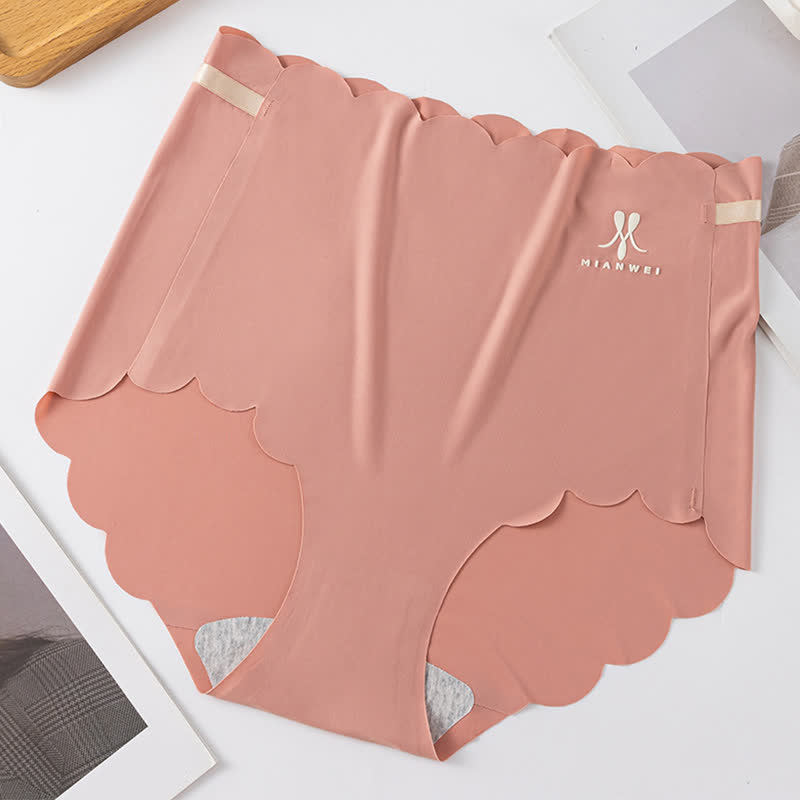 High Waist Seamless Ice Silk Panty(3 Packs) - Pink - 3XL - image 11