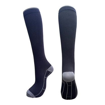 Simple Style Stretch Sports Compression Socks(3 Pairs) - Black - L/XL - image 4