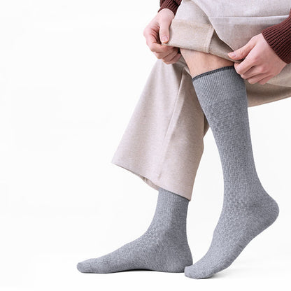 Solid Color Waffle Cotton Socks(5 Pairs) - image 3