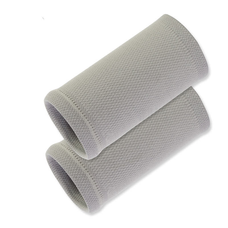 Solid Color Outdoor Sports Compression Wrist Sleeves(2 Pairs) - Grey - image 10