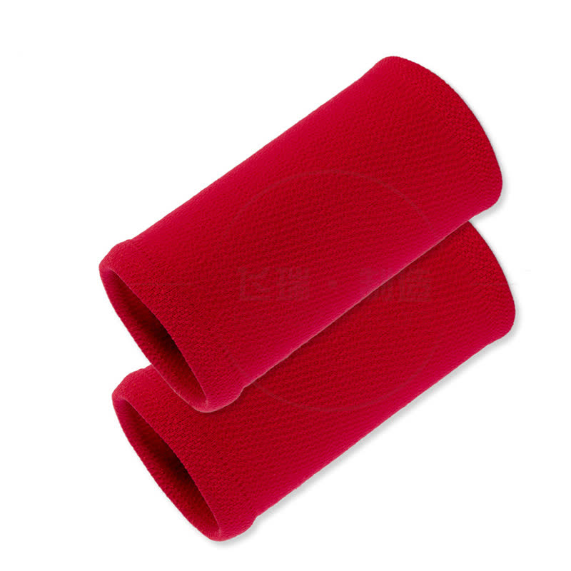 Solid Color Outdoor Sports Compression Wrist Sleeves(2 Pairs) - Red - image 7