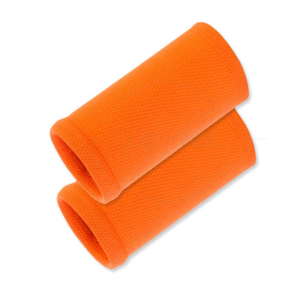 Solid Color Outdoor Sports Compression Wrist Sleeves(2 Pairs) - Orange - One Size - image 4