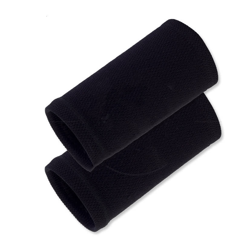Solid Color Outdoor Sports Compression Wrist Sleeves(2 Pairs) - Black - image 11