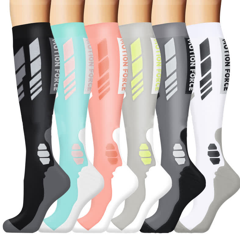 Color Block Outdoor Running Compression Socks(6 Pairs) – au.plusock