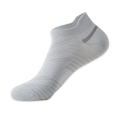 Stripe Breathable Sports Compression Socks(6 Pairs) - Grey - EU39-44(US6-10) - image 10