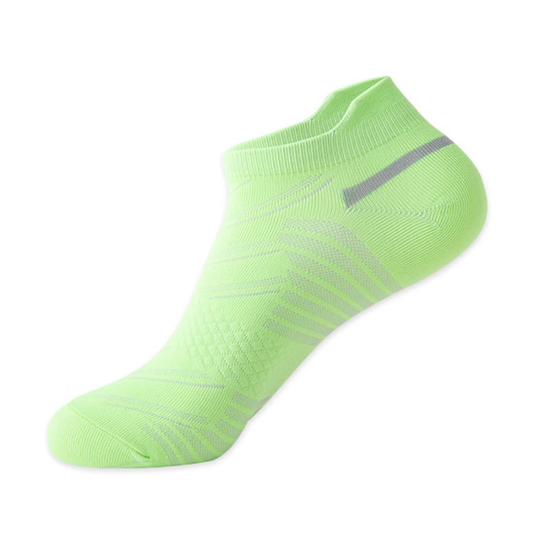 Stripe Breathable Sports Compression Socks(6 Pairs) - Green - EU39-44(US6-10) - image 8