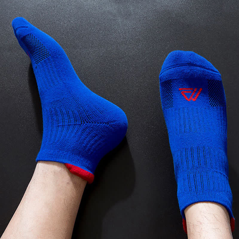 Solid Color Breathable Sweat-wicking Sports Socks(5 Pairs) - image 4