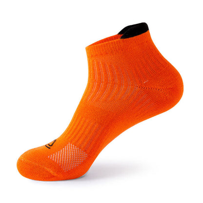 Solid Color Breathable Sweat-wicking Sports Socks(5 Pairs) - Orange - EU39-44(US6-10) - image 9