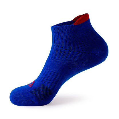 Solid Color Breathable Sweat-wicking Sports Socks(5 Pairs) - Blue - EU39-44(US6-10) - image 7