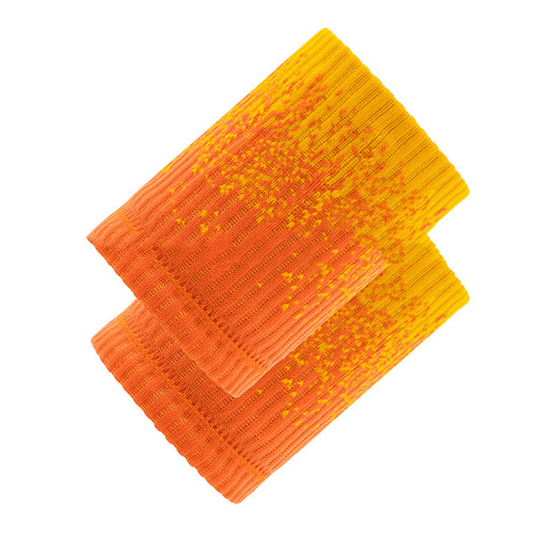 Gradient Color Fitness Wrist Sleeves(2 Pairs) - Orange - image 4