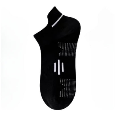 Cotton Sweat-wicking Breathable Sports Ankle Socks(5 Pairs) - Black - EU36-43(US4-9) - image 11
