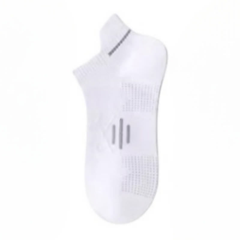 Cotton Sweat-wicking Breathable Sports Ankle Socks(5 Pairs) - White - EU36-43(US4-9) - image 8