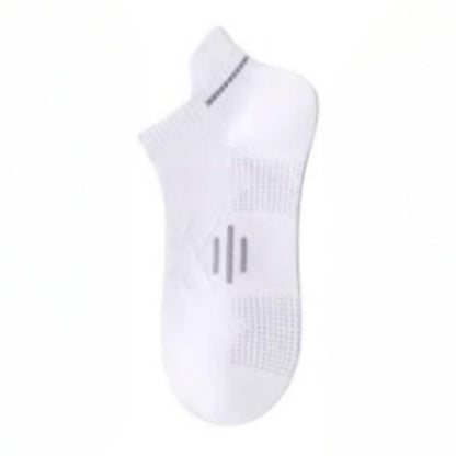 Cotton Sweat-wicking Breathable Sports Ankle Socks(5 Pairs) - White - EU36-43(US4-9) - image 8