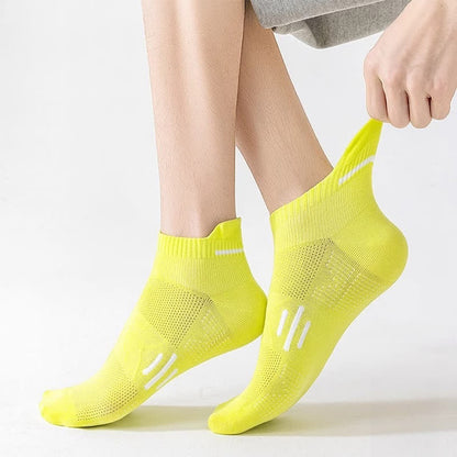 Cotton Sweat-wicking Breathable Sports Ankle Socks(5 Pairs) - image 4