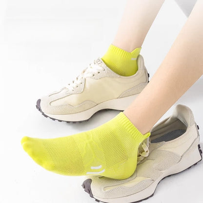 Cotton Sweat-wicking Breathable Sports Ankle Socks(5 Pairs) - image 5