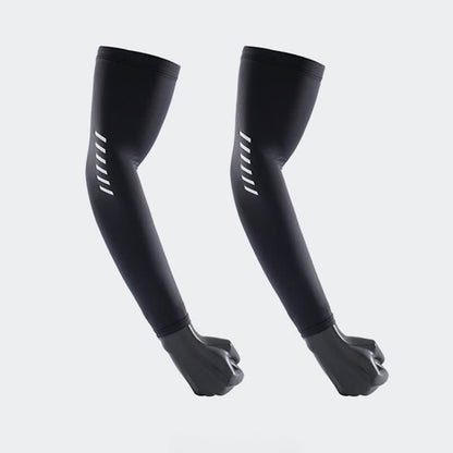 Solid Color Outdoor Sun Protection Ice Arm Sleeves(3 Pairs) - Dark Grey - XL - image 2