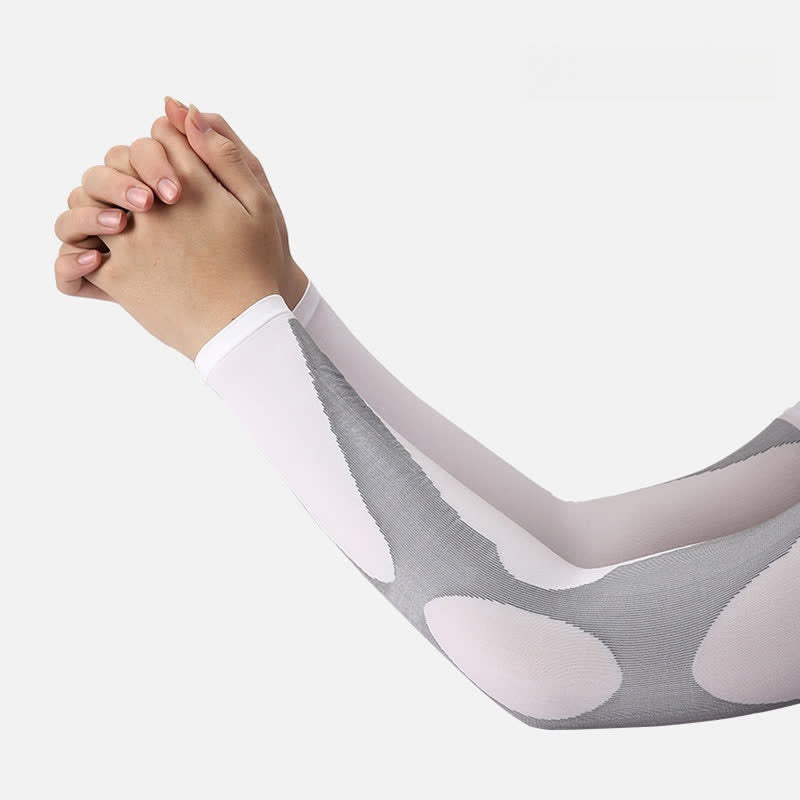 Striped Outdoor Sports Sun Protection Arm Sleeves(4 Pairs)