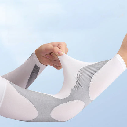 Striped Outdoor Sports Sun Protection Arm Sleeves(4 Pairs)