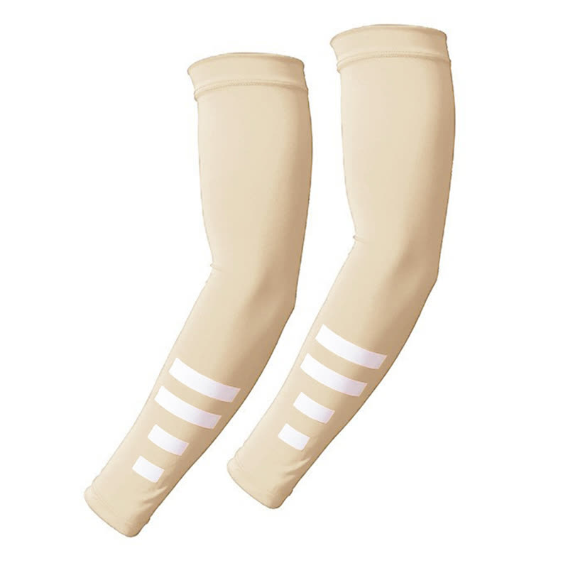 Reflective Outdoor Sun Protection Quick-Dry Arm Sleeves(3 Pairs) - Nude - image 6