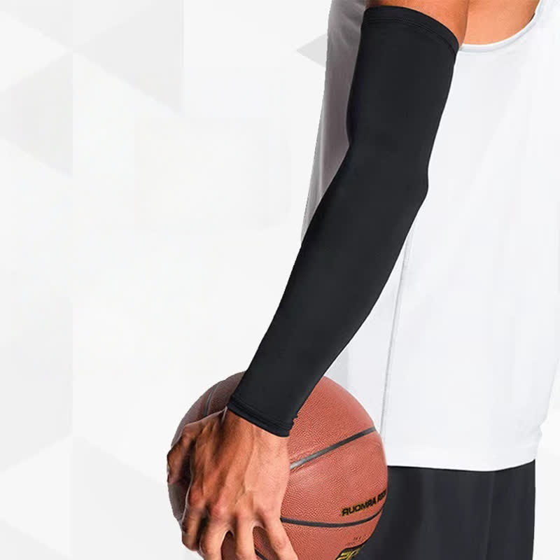 Solid Color Breathable Sports Arm Sleeves(2 Pairs) - image 10