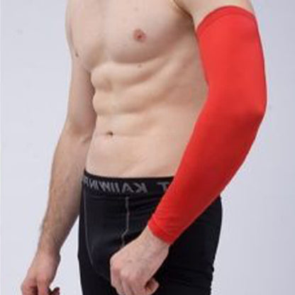 Solid Color Breathable Sports Arm Sleeves(2 Pairs) - image 3