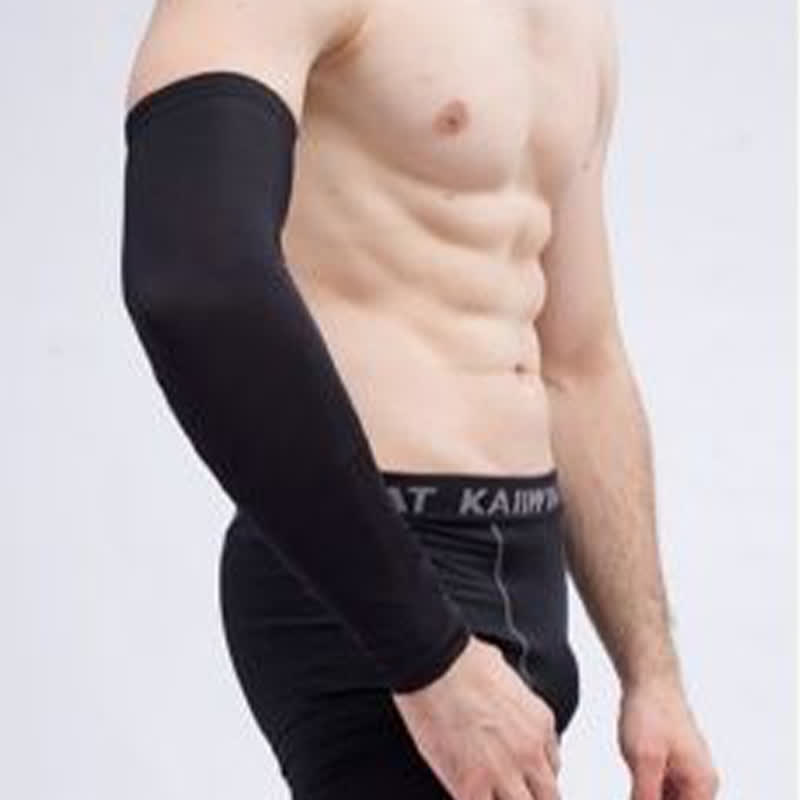 Solid Color Breathable Sports Arm Sleeves(2 Pairs) - image 7