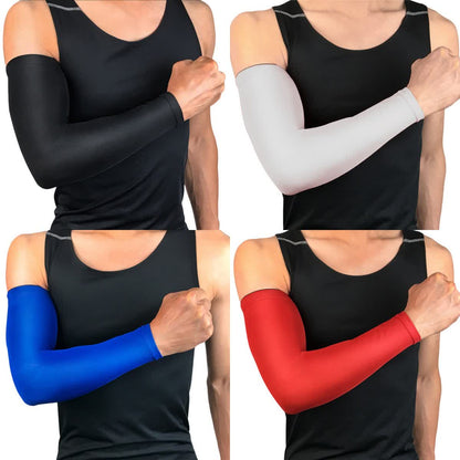 Solid Color Breathable Sports Arm Sleeves(2 Pairs)