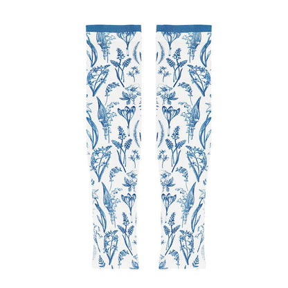 Floral Print Outdoor Sun Protection Arm Sleeves(3 Pairs) - A - image 3
