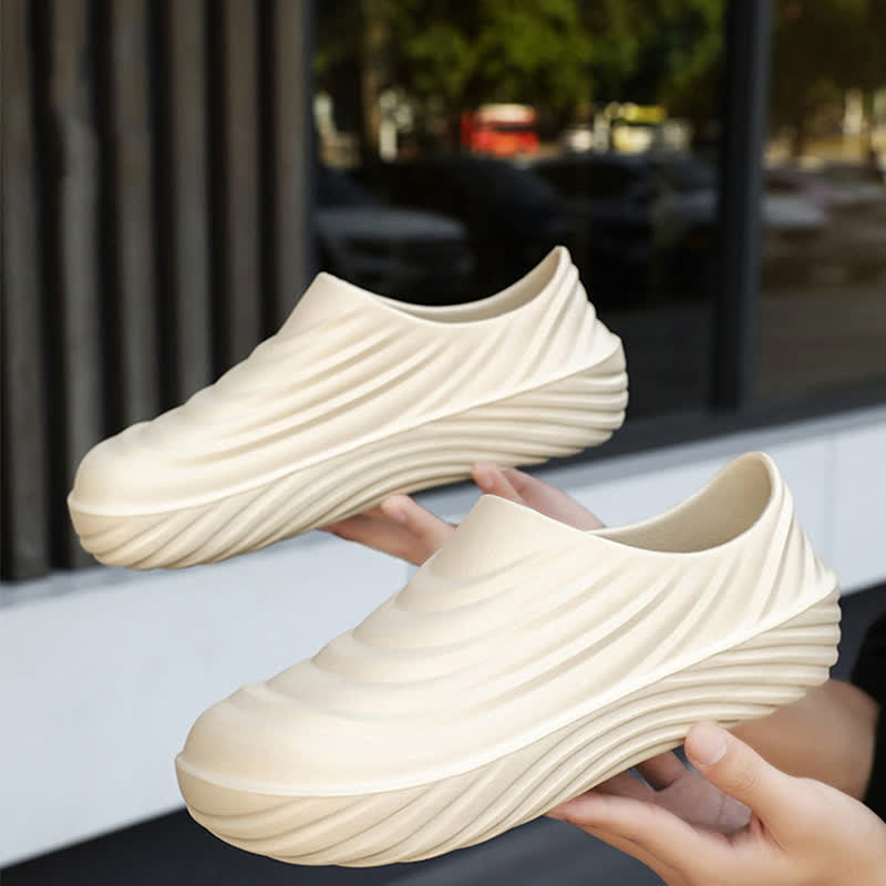 Solid Color Non-slip Waterproof Kitchen Shoes - Beige - EU44/45(US10/11) - image 7