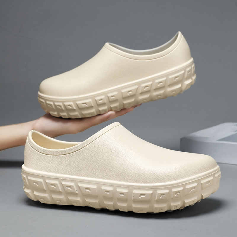 Fashion Slip-on Low-top Waterproof Kitchen Shoes - Beige - EU44/45(US10/11) - image 5