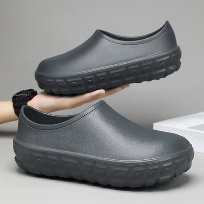 Fashion Slip-on Low-top Waterproof Kitchen Shoes - Grey - EU44/45(US10/11) - image 13