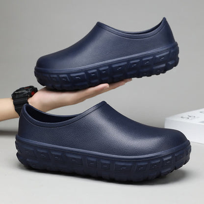 Fashion Slip-on Low-top Waterproof Kitchen Shoes - Navy Blue - EU44/45(US10/11) - image 14