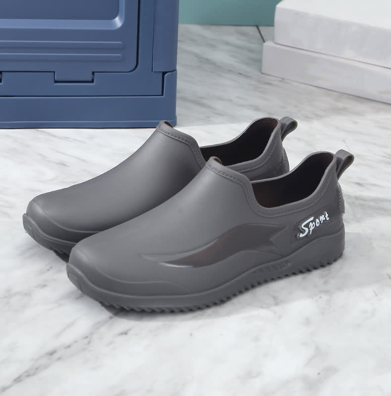 Solid Color Non-slip Waterproof Gardening Shoes - Grey - EU44(US10) - image 10
