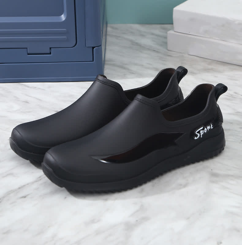 Solid Color Non-slip Waterproof Gardening Shoes - Black - EU44(US10) - image 22