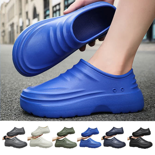 Solid Color Waterproof Non-slip Soft Sole Kitchen Shoes - image 0