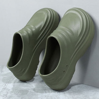 Solid Color Waterproof Non-slip Soft Sole Kitchen Shoes
