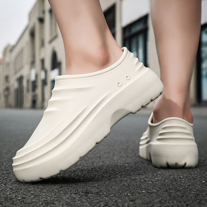 Solid Color Waterproof Non-slip Soft Sole Kitchen Shoes