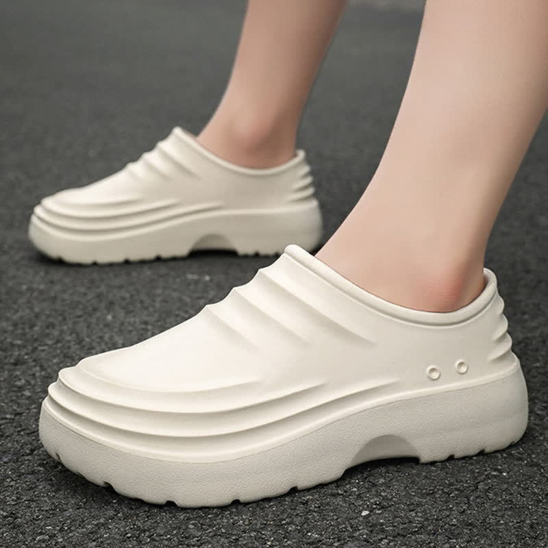 Solid Color Waterproof Non-slip Soft Sole Kitchen Shoes - image 14