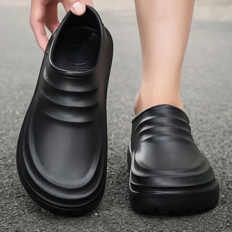 Solid Color Waterproof Non-slip Soft Sole Kitchen Shoes