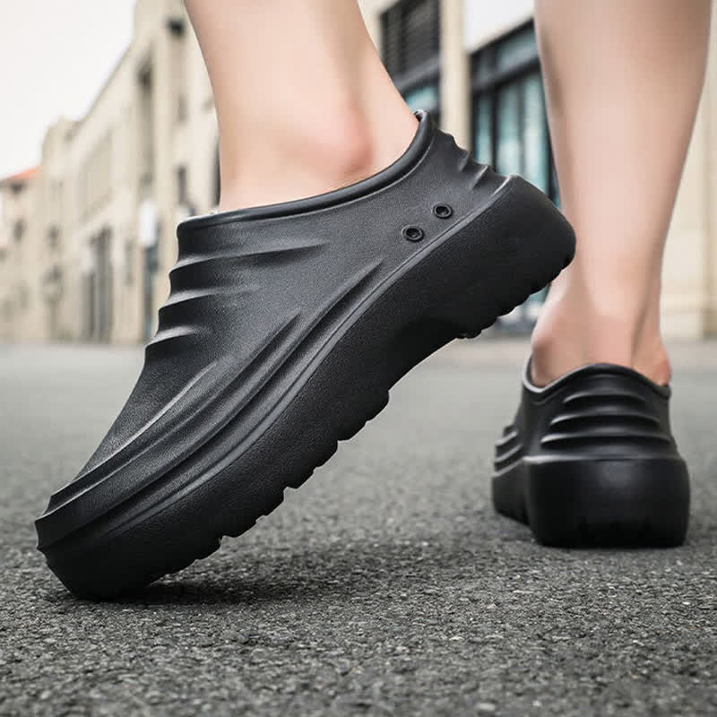 Solid Color Waterproof Non-slip Soft Sole Kitchen Shoes - image 25