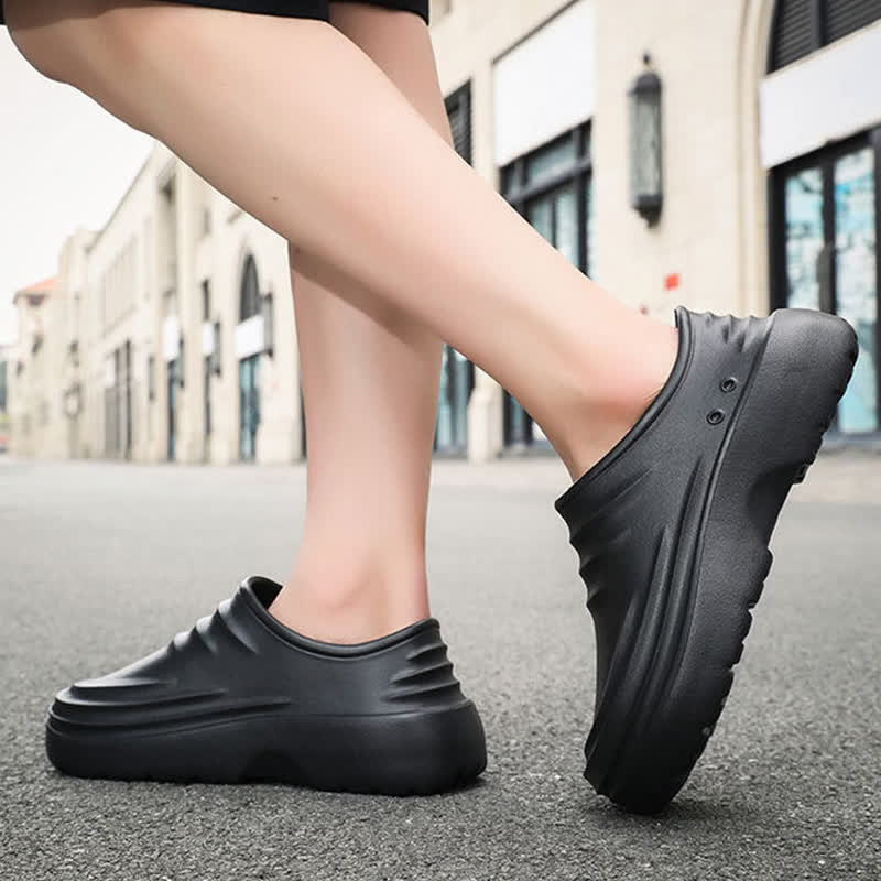 Solid Color Waterproof Non-slip Soft Sole Kitchen Shoes