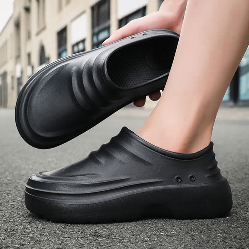 Solid Color Waterproof Non-slip Soft Sole Kitchen Shoes