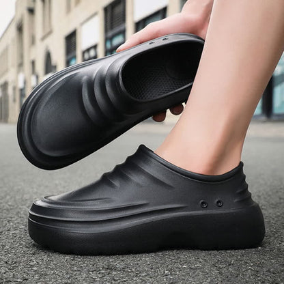 Solid Color Waterproof Non-slip Soft Sole Kitchen Shoes